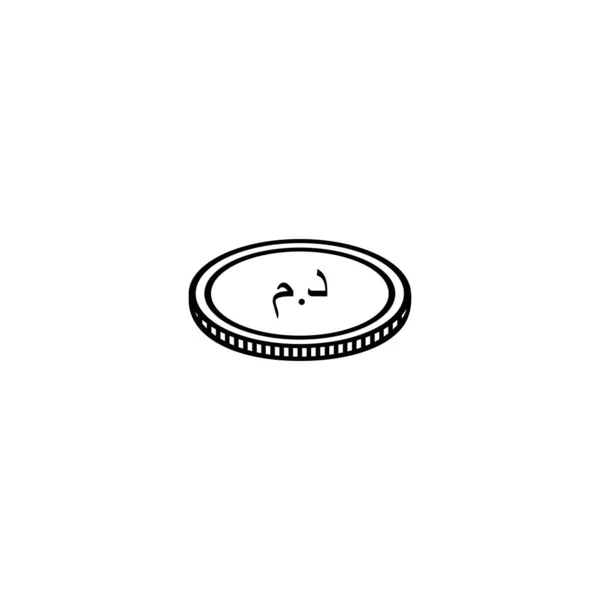 Marocco Simbolo Dell Icona Valuta Dirham Marocchino Mad Sign Illustrazione — Vettoriale Stock