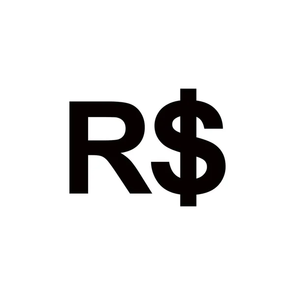 Brésil Unité Monétaire Signe Brl Symbole Icône Real Brésilien Illustration — Image vectorielle