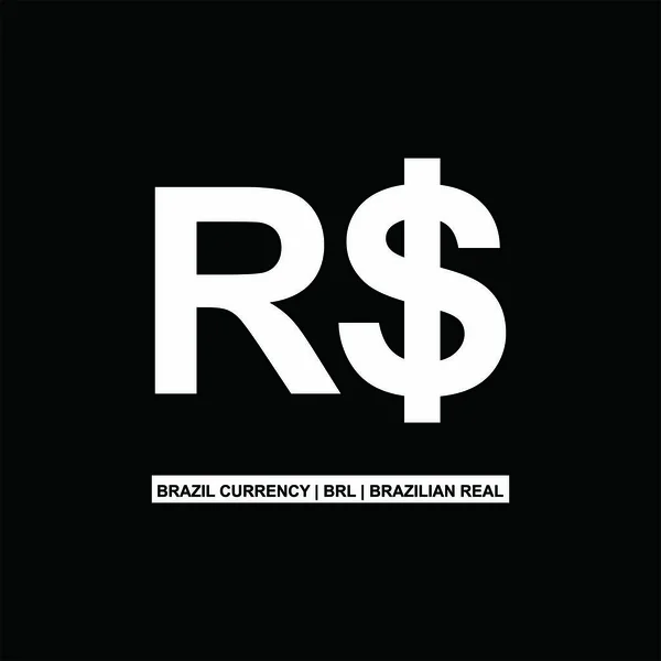 Brésil Unité Monétaire Signe Brl Symbole Icône Real Brésilien Illustration — Image vectorielle