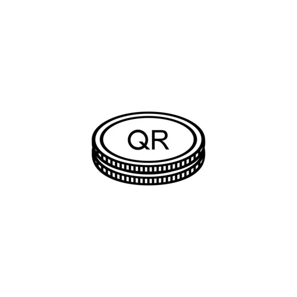 Symbol Katarské Měny Katarský Rijal Latinská Verze Znak Qar Vektorová — Stockový vektor