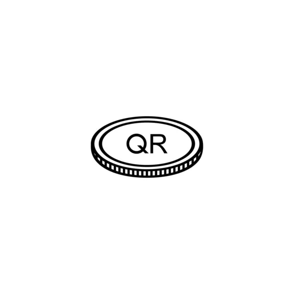 Symbol Katarské Měny Katarský Rijal Latinská Verze Znak Qar Vektorová — Stockový vektor