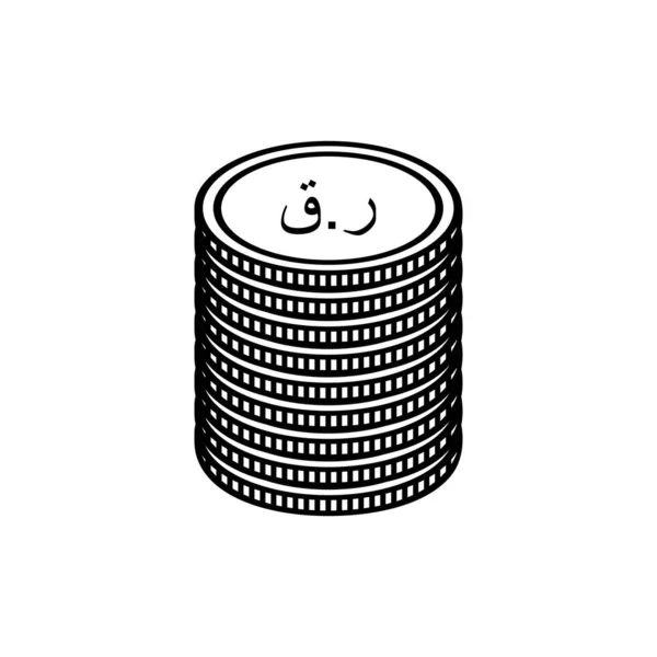 Qatar Currency Icon Symbol Qatari Riyal Arabische Versie Qar Vector — Stockvector