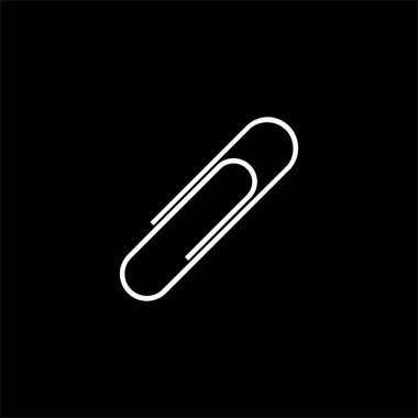 Piktogram, Sanat İllüstrasyonu, Uygulamalar, Web Sitesi, Logo veya Grafik Tasarım Elemanı için Kağıt Kıskaç Silueti. Vektör İllüstrasyonu