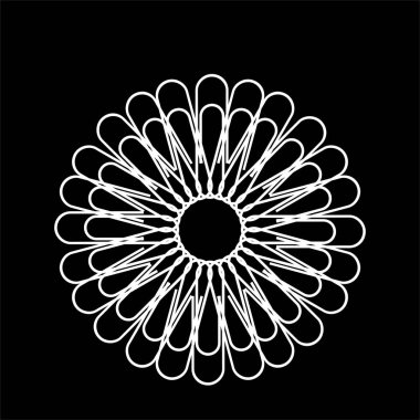 Dekorasyon, Süsleme, Logo, Web Sitesi, Sanat Resimleri veya Grafik Tasarım Elemanından Yapılan Sanatsal Çember Şekli. Vektör İllüstrasyonu 