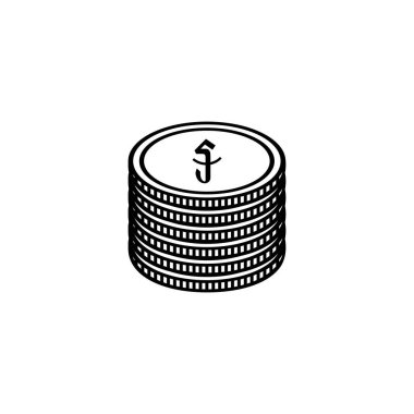 Kamboçya Para Birimi Simgesi. Kamboçyalı Riel, KHR işareti. Vektör İllüstrasyonu