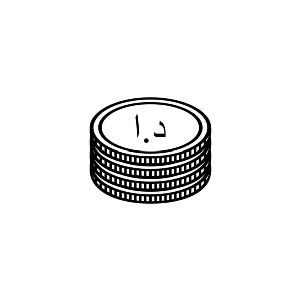 Jordanian Currency Icon Symbol Jordanian Dinar Jod Sign Vector Illustration — Stock Vector