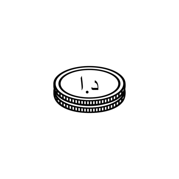 Символ Иконы Иорданской Валюты Иорданский Динар Знак Jod Векторная Миграция — стоковый вектор