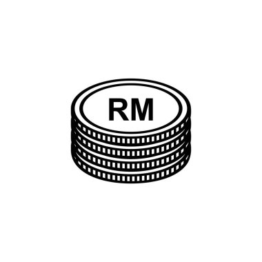 Malezya Para Birimi Simgesi. Malezya Ringgit, MYR işareti. Vektör İllüstrasyonu