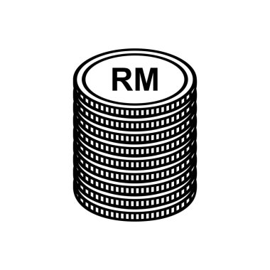 Malezya Para Birimi Simgesi. Malezya Ringgit, MYR işareti. Vektör İllüstrasyonu