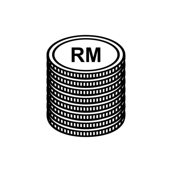 Maleisië Valuta Pictogram Symbool Maleisië Ringgit Myr Teken Vector Illustratie — Stockvector