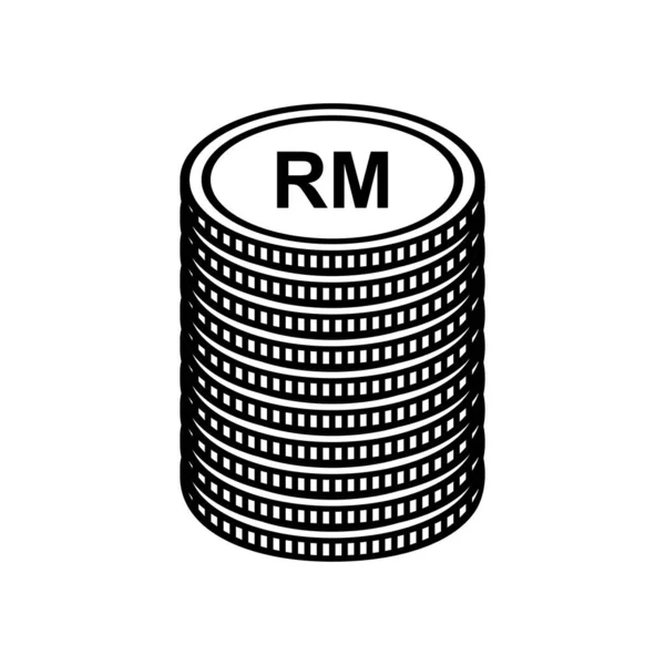 Maleisië Valuta Pictogram Symbool Maleisië Ringgit Myr Teken Vector Illustratie — Stockvector
