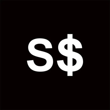 Singapur Para Birimi Simgesi. Singapur Doları, SGD İşareti. Vektör İllüstrasyonu