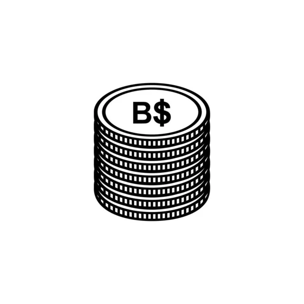 Brunei Darussalam Moeda Ícone Símbolo Dólar Brunei Sinal Bnd Ilustração — Vetor de Stock