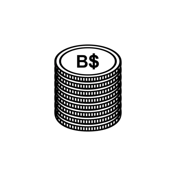 Brunei Darussalam Valuta Pictogram Symbool Brunei Dollar Bnd Teken Vector — Stockvector