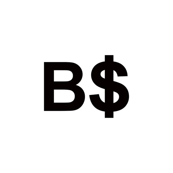 Brunei Darussalam Moeda Ícone Símbolo Dólar Brunei Sinal Bnd Ilustração — Vetor de Stock