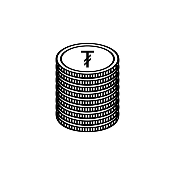 Mongoliets Valuta Mnt Mynttecken Tgrg Tugrik Mongoliets Penningsymbol Vektor Illustration — Stock vektor