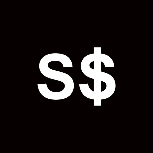 Singapore Valuta Ikon Symbol Singapore Dollar Sgd Sign Vektor Illustration — Stock vektor