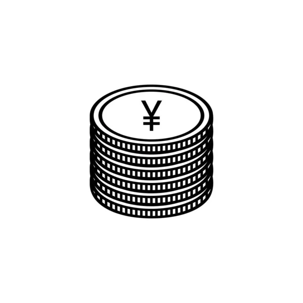 Japani Raha Valuutta Jen Icon Symbol Jpy Kirjaudu Vektorikuvaus — vektorikuva