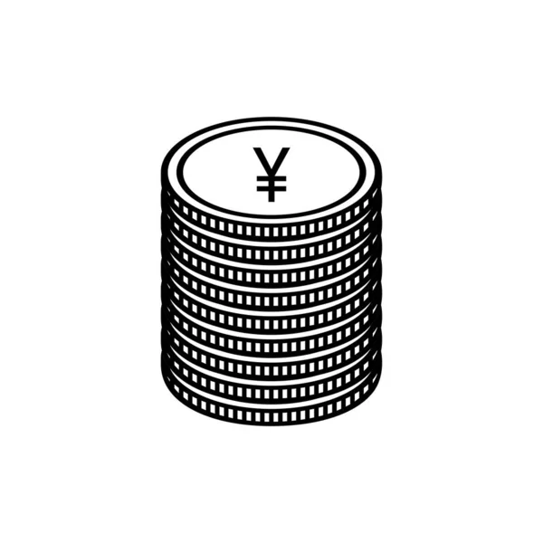 Japanische Währung Yen Symbol Jpy Zeichen Vektorillustration — Stockvektor