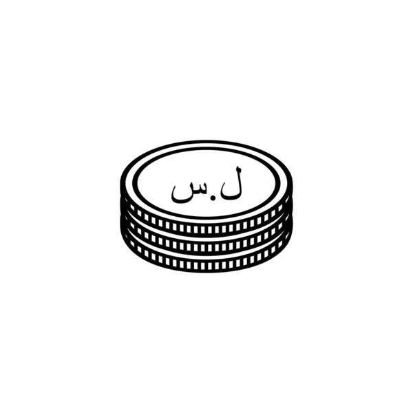 Сирія Валюта Ікона Syrian Pound Syp Sign Векторний Приклад — стоковий вектор