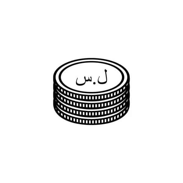 Simbol Ikon Mata Uang Suriah Syrian Pound Syp Sign Ilustrasi - Stok Vektor