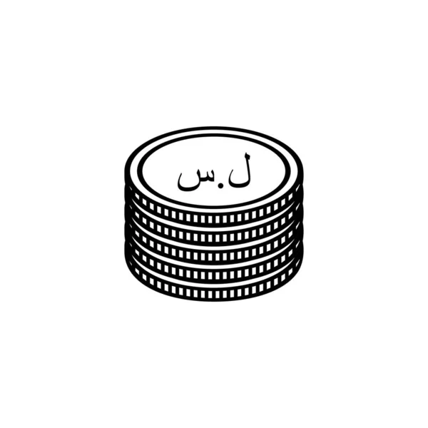 Símbolo Ícone Moeda Síria Libra Síria Sinal Syp Ilustração Vetorial —  Vetores de Stock