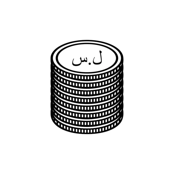 Suriye Para Birimi Simgesi Suriye Pound Syp Işareti Vektör Llüstrasyonu — Stok Vektör