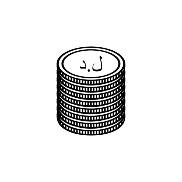 Libya Para Birimi Simgesi Simgesi Libya Dinarı Lyd Şareti Vektör — Stok Vektör