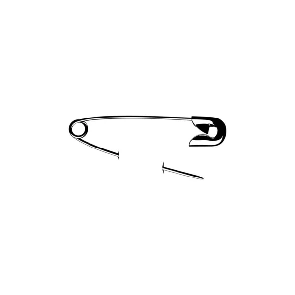 Silhouette Spilla Sicurezza Illustrazione Arte Logo Sito Web Applicazioni Pittogrammi — Vettoriale Stock