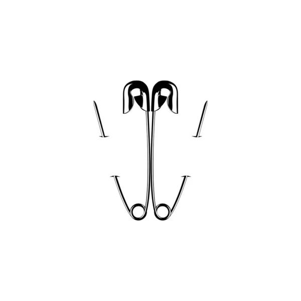 Silueta Pasador Seguridad Para Ilustración Arte Logotipo Sitio Web Aplicaciones — Archivo Imágenes Vectoriales