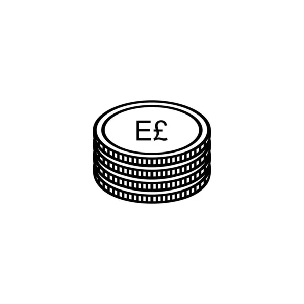 Egypte Symbole Icône Monnaie Livre Égyptienne Signe Egp Illustration Vectorielle — Image vectorielle