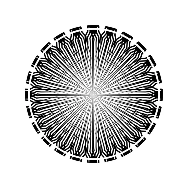 Ornamental Motifs Pattern Circle Shaped Decoration Motifs Pattern Ornate Background — Stock Vector