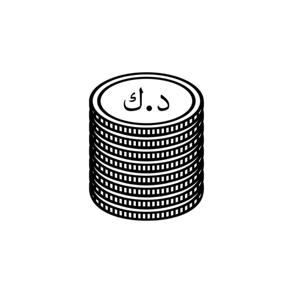 Kuwait Currency Icon Symbol Kuwaiti Dinar Kwd Sign Vector Illustration — Stock Vector