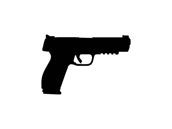 Silhueta Pistola Para Logotipo Pictograma Ilustração Arte Site Elemento Design — Vetor de Stock