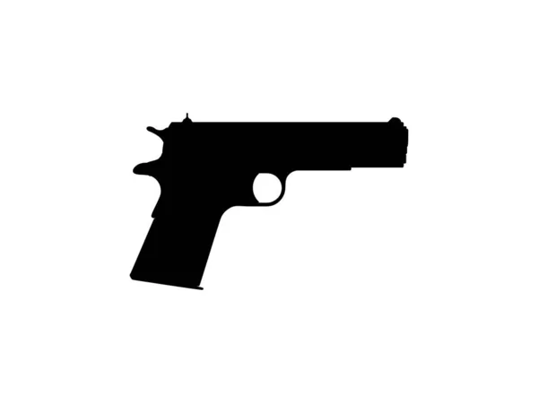 Silhueta Pistola Para Logotipo Pictograma Ilustração Arte Site Elemento Design —  Vetores de Stock