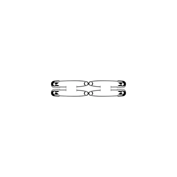 Säkerhet Pin Silhouette Sammansättning För Art Illustration Logo Webbplats Appar — Stock vektor