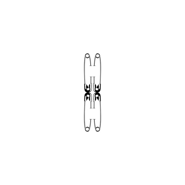 Pin Silhouette Kompozycja Ilustracji Sztuki Logo Strona Internetowa Aplikacje Piktogram — Wektor stockowy