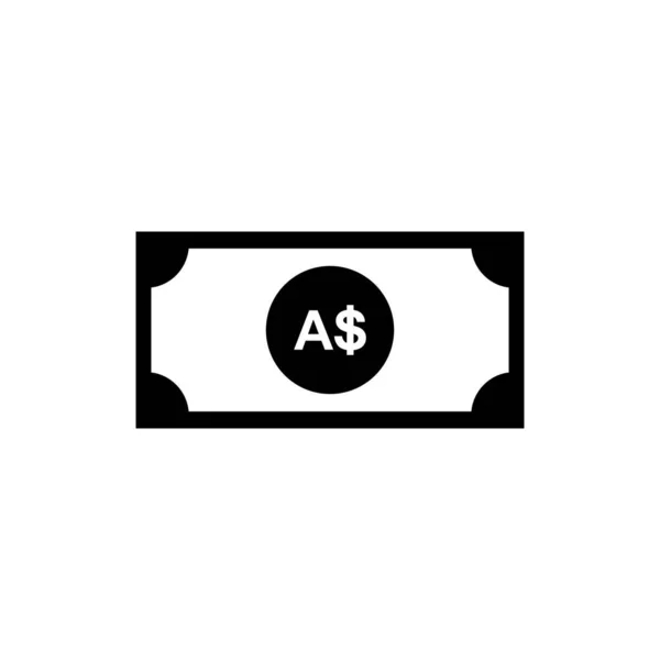 Moneda Australia Signo Aud Símbolo Del Icono Del Dólar Australiano — Vector de stock