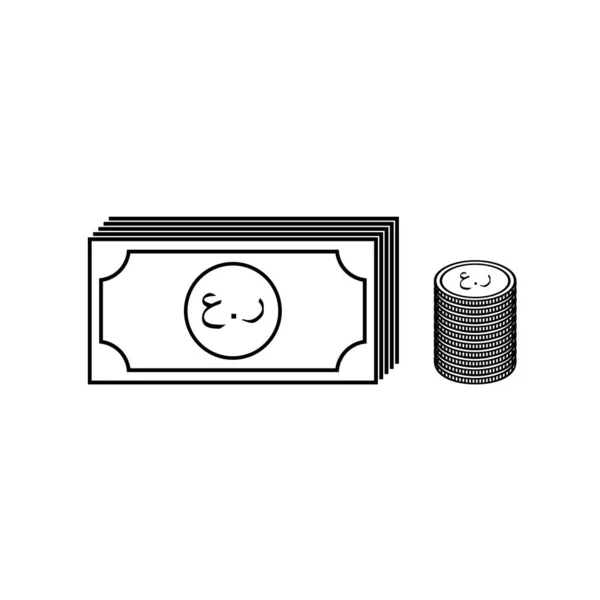 Ομάν Νόμισμα Εικονίδιο Σύμβολο Ομάν Rial Omr Υπογράψει Εικονογράφηση Διανύσματος — Διανυσματικό Αρχείο