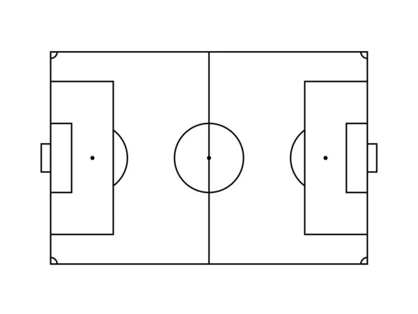 Terrain Football Également Connu Sous Nom Terrain Football Terrain Soccer — Image vectorielle