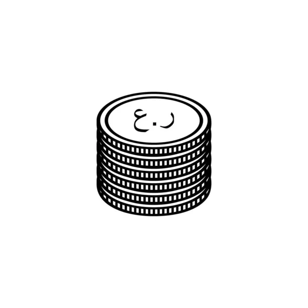 Symbol Ikony Waluty Omanu Rial Omani Znak Omr Ilustracja Wektora — Wektor stockowy