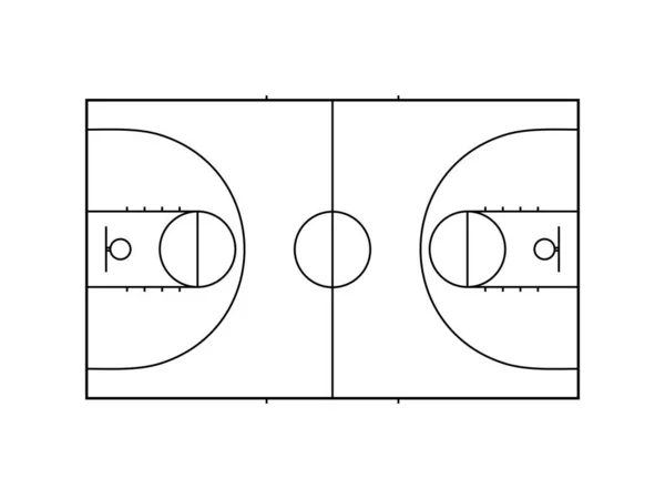 Basket Ball Field Εγγραφείτε Για Website Apps Art Illustration Pictogram — Διανυσματικό Αρχείο