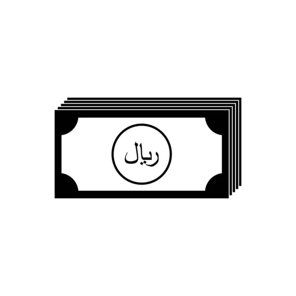 Rial Sign Também Conhecido Como Riyal Sign Icon Symbol Pictogram — Vetor de Stock