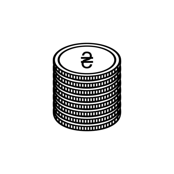 Ουκρανία Νόμισμα Εικονίδιο Σύμβολο Ουκρανικά Hryvnia Uah Σημάδι Εικονογράφηση Διανύσματος — Διανυσματικό Αρχείο