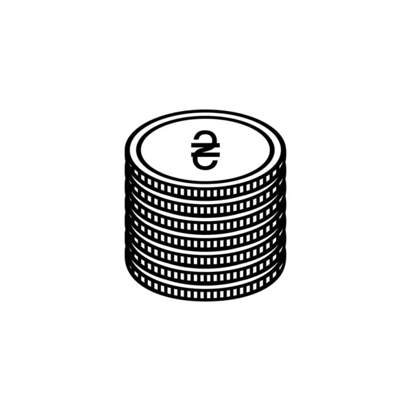 Ukraine Currency Icon Symbol Oekraïense Hryvnia Verenigde Staten Vector Illustratie — Stockvector