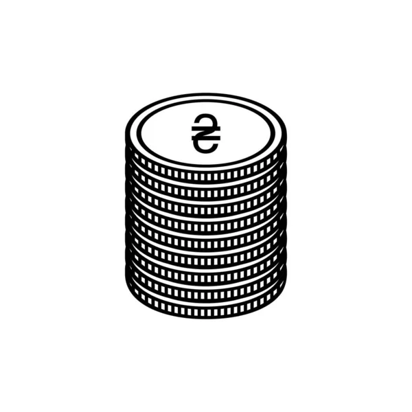 Ukraina Valuta Ikonen Symbol Ukrainska Hryvnia Förenade Arabemiraten Tecken Vektor — Stock vektor