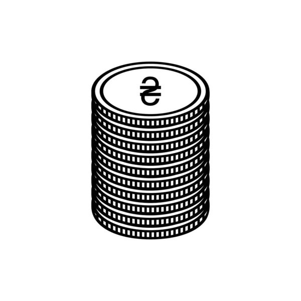 Ukraine Währungssymbole Ukrainische Hrywnja Uah Zeichen Vektorillustration — Stockvektor