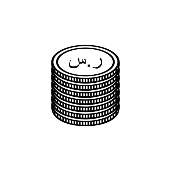 Símbolo Ícone Moeda Saudita Árabe Riyal Saudita Sar Sign Ilustração —  Vetores de Stock
