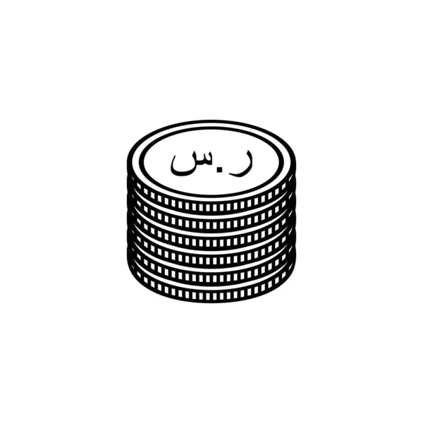 Símbolo Ícone Moeda Saudita Árabe Riyal Saudita Sar Sign Ilustração —  Vetores de Stock