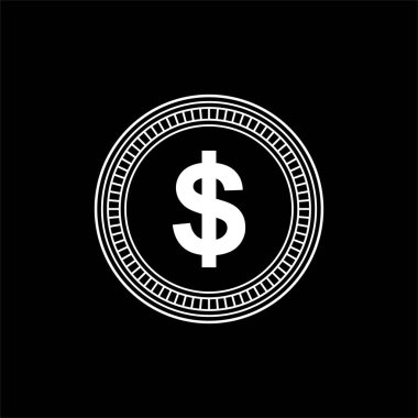 Dolar Simgesi Sembolü, USD işareti. Vektör İllüstrasyonu